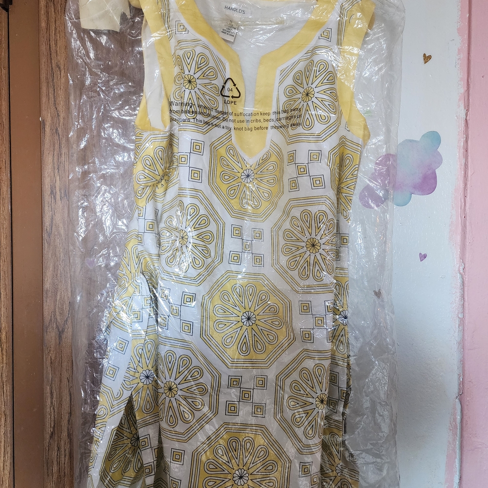 Harold's Yellow and White Dress